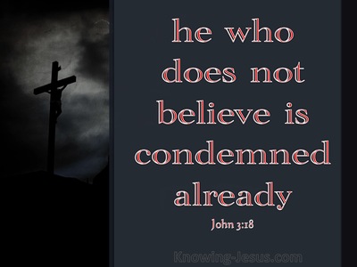 John 3:18 He That Believes Is Not Condemned (red)